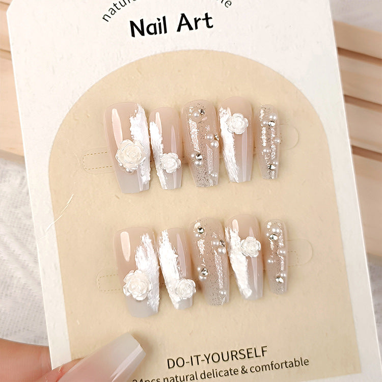 24Pcs Long Press On Nails for Daily Use