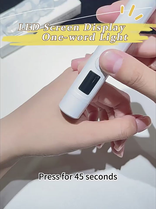 2 in 1 Silicone Head LCD Display Flash Curing Gel Light Rechargeable Mini UV Led Nail Lamp