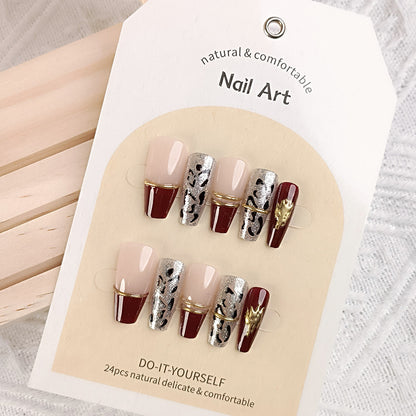 24Pcs Long Press On Nails for Daily Use