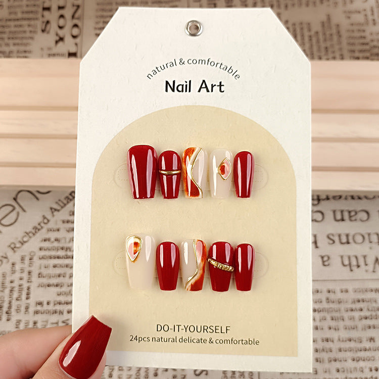 24Pcs Long Press On Nails for Daily Use