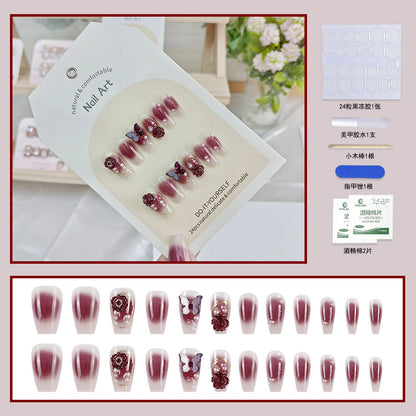 24Pcs Long Press On Nails for Daily Use